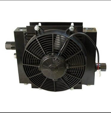 Plaquez le réfrigérant à huile en aluminium hydraulique d'air de l'échangeur de chaleur d'huile d'aileron/DC24V