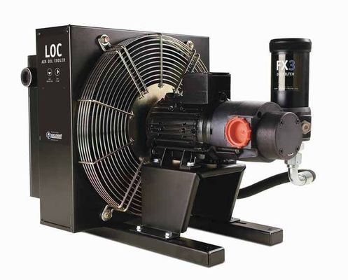 Plaquez le réfrigérant à huile en aluminium hydraulique d'air de l'échangeur de chaleur d'huile d'aileron/DC24V