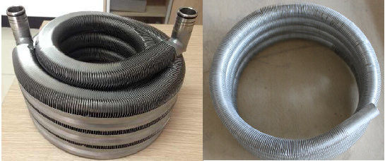 Hauts échangeurs de chaleur à ailettes titaniques de la bobine 316L avec le procédé de soudure laser
