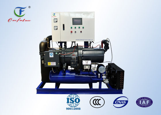 Unité de compresseur de vis avec le contrôle de PLC et le compresseur de Bitzer CSH pour l'installation frigorifique de R407C 2℃