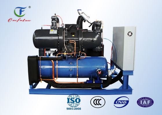 Unité de compresseur de vis avec le contrôle de PLC et le compresseur de Bitzer CSH pour l'installation frigorifique de R407C 2℃